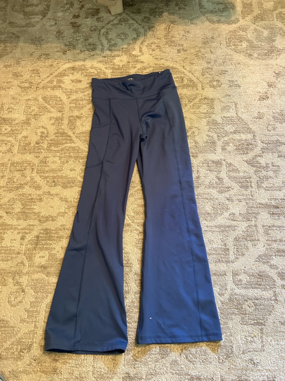 abercrombie kids Navy Boot-Cut Flare Active Pants